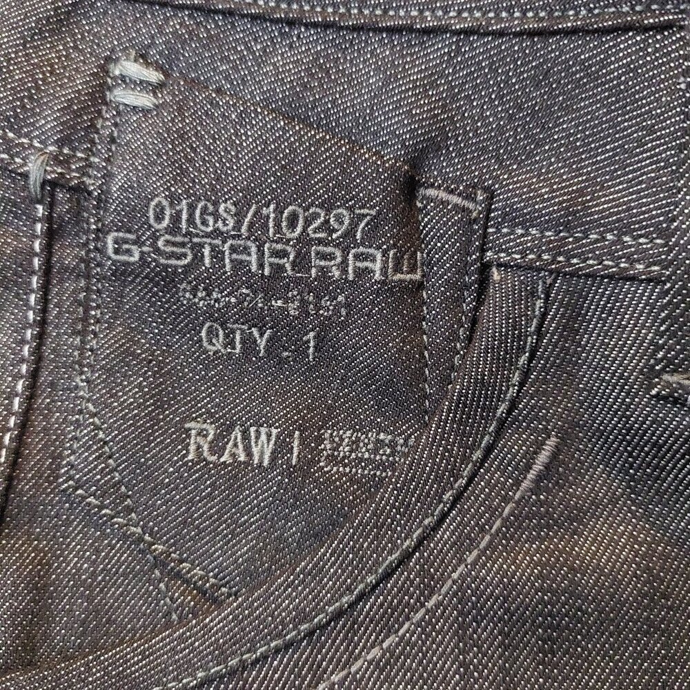 Retro Vintage G-Star 3301 Straight Leg Dark Blue Denim Jeans Sz 27 NWT - Picture 11 of 12